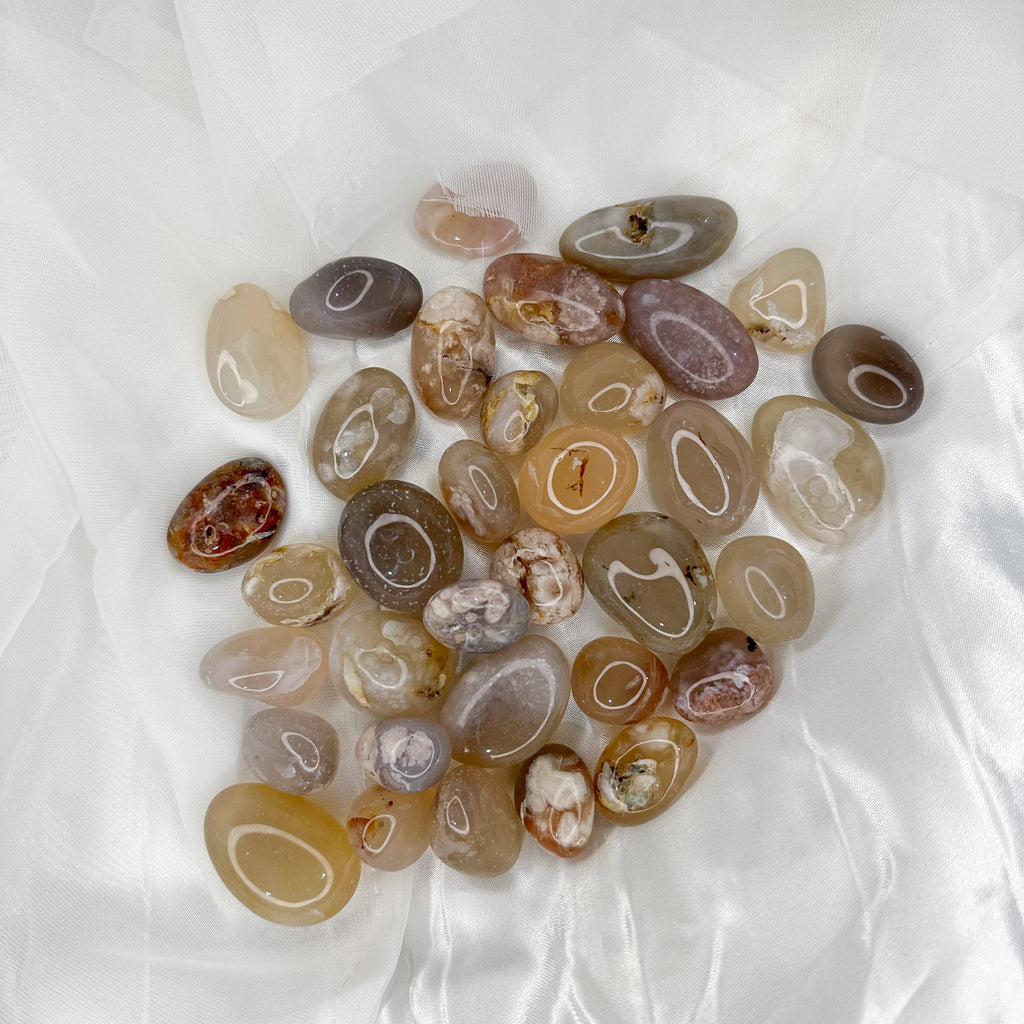 Flower Agate Tumble Stones