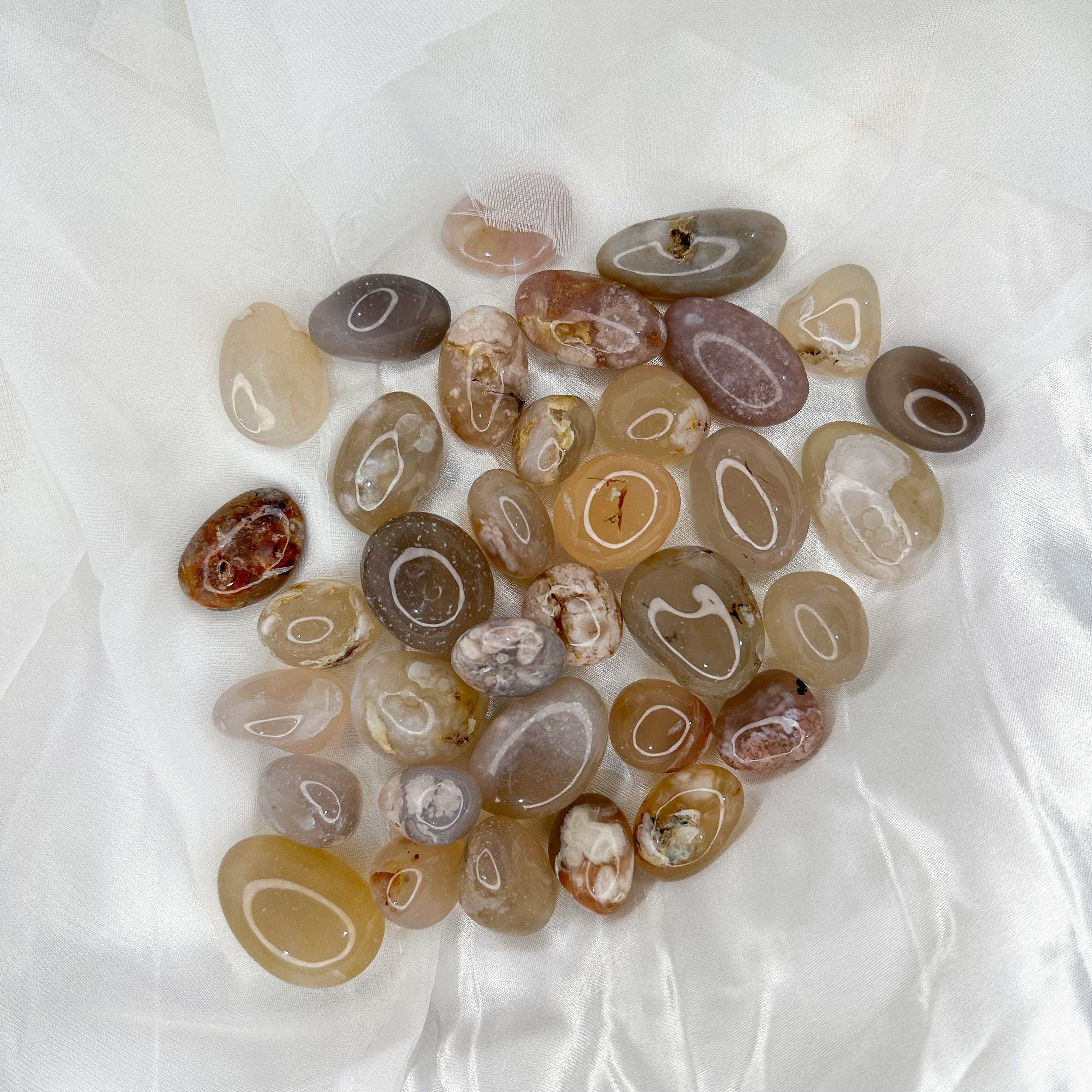 Flower Agate Tumble Stones