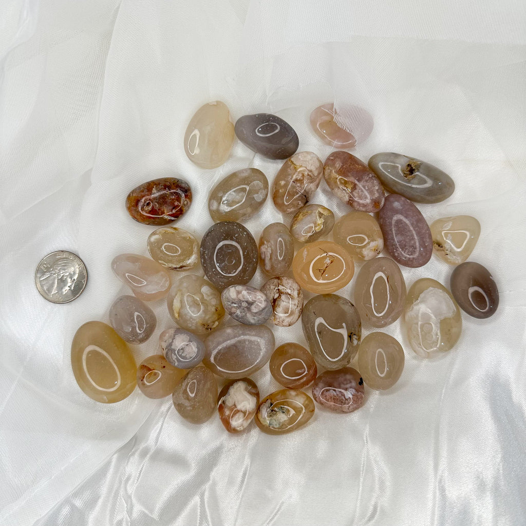 Flower Agate Tumble Stones