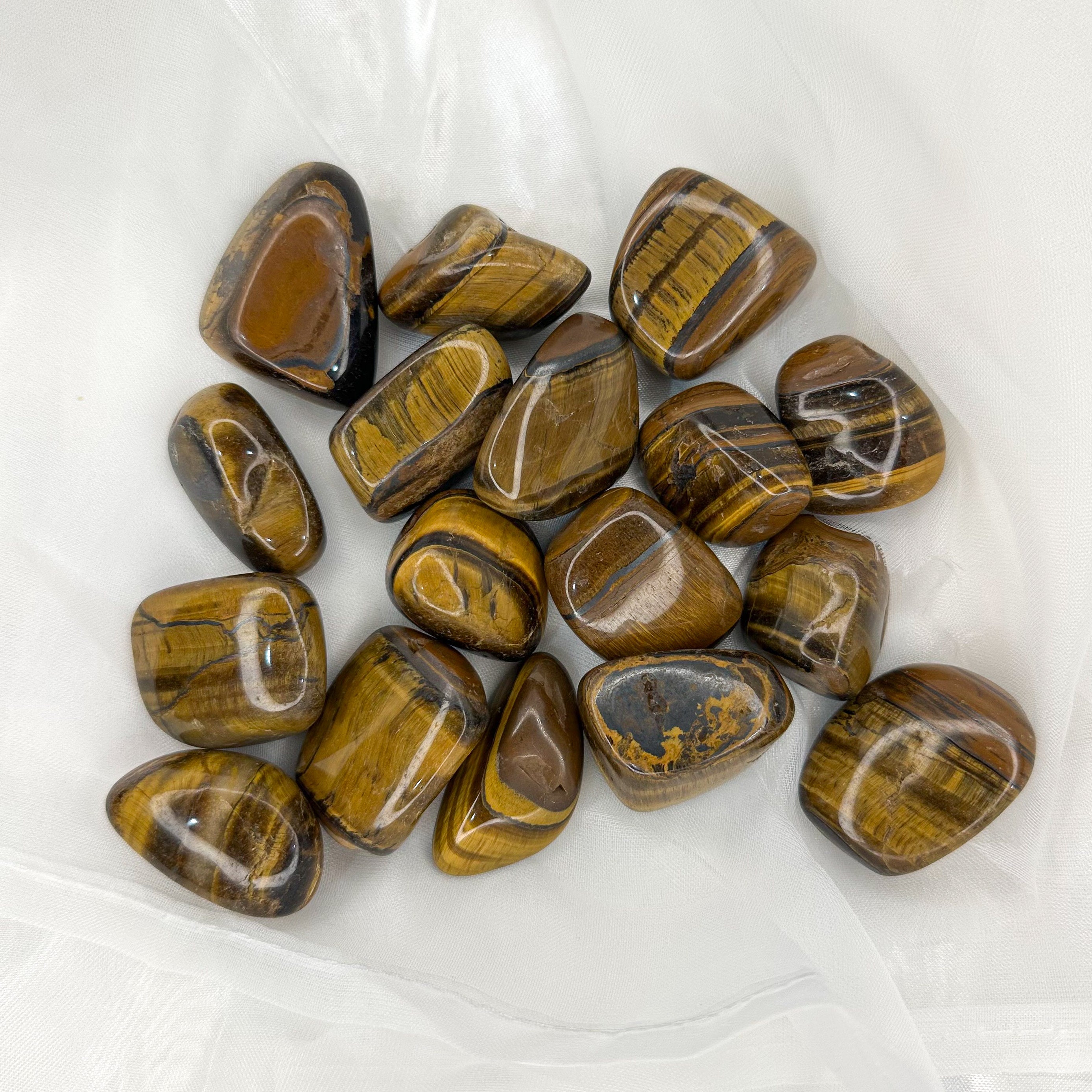 Tiger Eye Tumble Stones