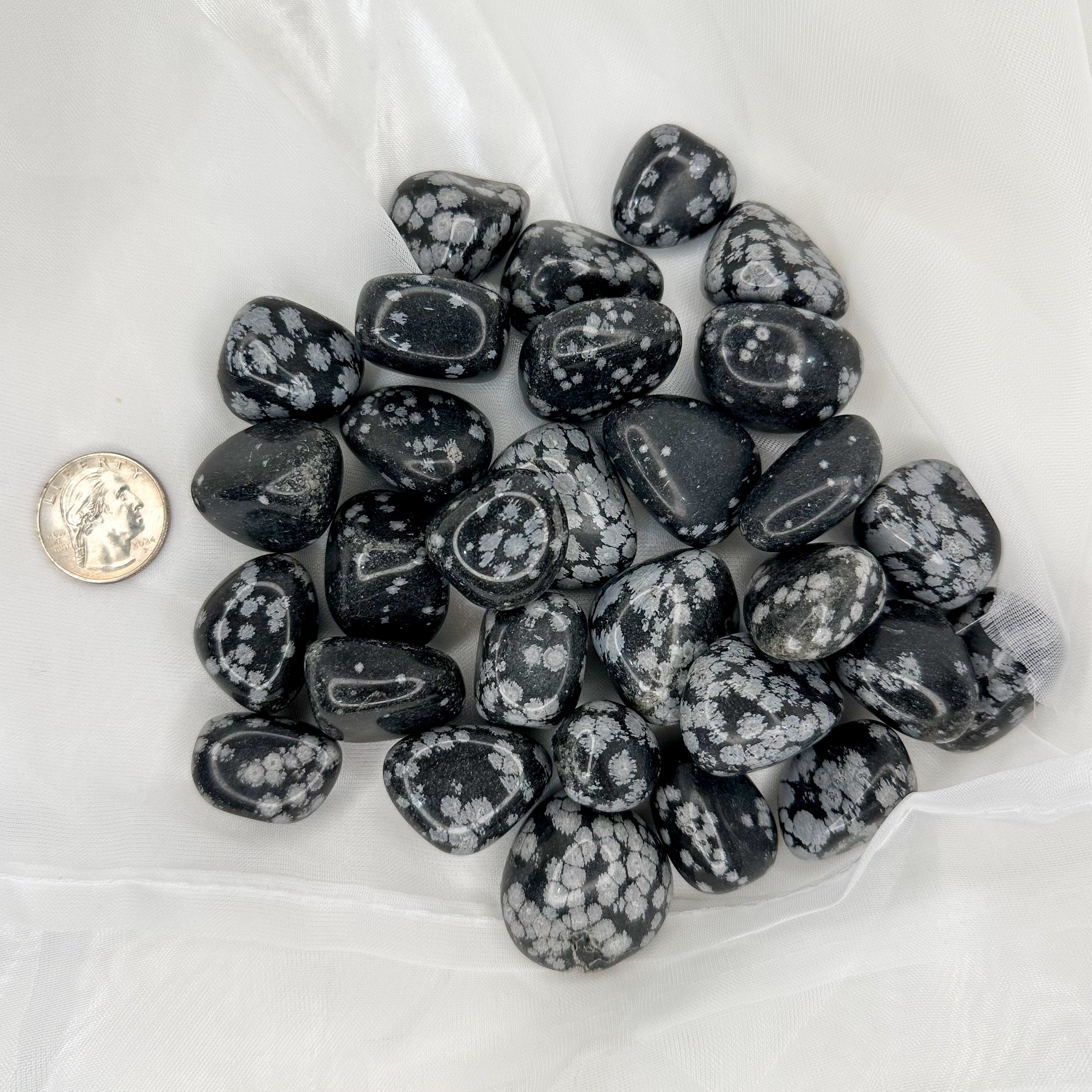 SnowFlake Obsidian Tumble Stones